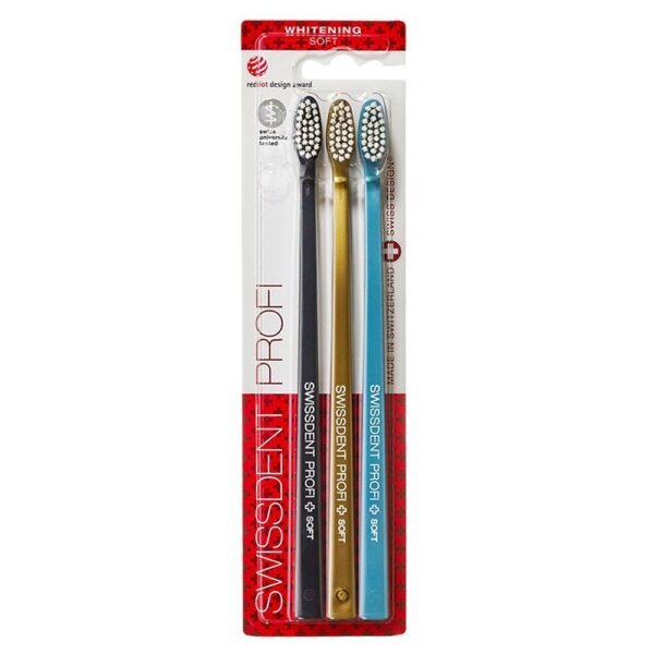 Swissdent Profi Whitening Trio Soft Toothbrush 3 tk Swissdent Profi Whitening Trio Soft Toothbrush 3 tk