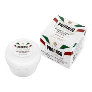 Proraso White Shaving Soap – Shaving soap for sensitive skin with green tea 150 ml