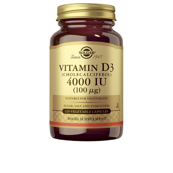 Solgar Vitamin D3 4000 IU 100 µg Cholecalciferol vegetable capsules 120 u Solgar Cholecalciferol kapslid