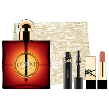 Yves Saint Laurent Opium kinkekomplekt EDP 90 ml, ripsmetušš 2 ml, huulepulk 1,3 g ja kosmeetikakott Yves Saint Laurent Opium kinkekomplekt