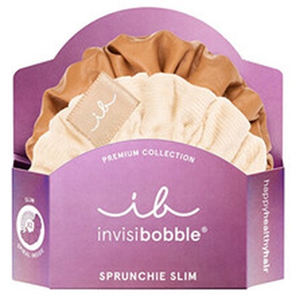 Sprunchie Slim Premium Creme de Caramel - hair tie (2 tk) Invisibobble Sprunchie Slim Premium Juuksekummi Creme