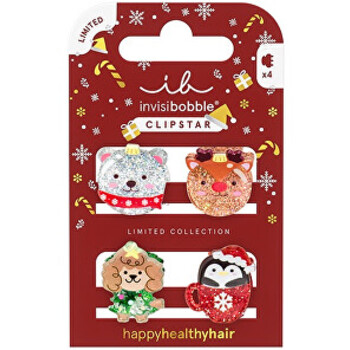 Clipstar Kids Sparkle in a Cup 4 pcs Invisibobble Sparkle in a Cup Juuksekummi