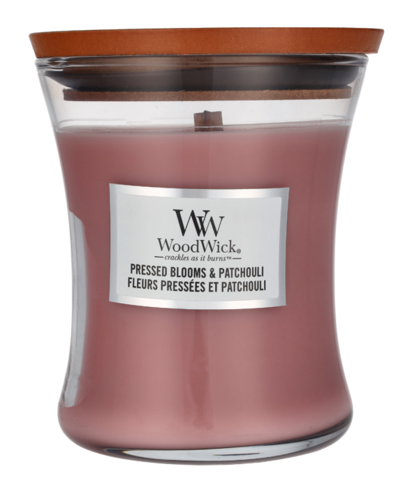 Pressed Blooms & Patchouli Vase 275 g WoodWick lõhnaküünal