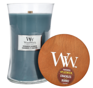 WoodWick Evergreen Cashmere Vase lõhnaküünal