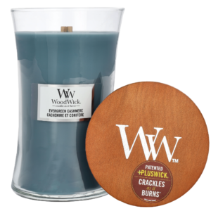 WoodWick Evergreen Cashmere Vase lõhnaküünal