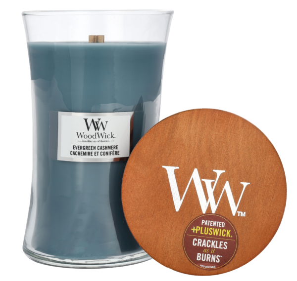 Evergreen Cashmere Vase 609 g WoodWick Evergreen Cashmere Vase lõhnaküünal