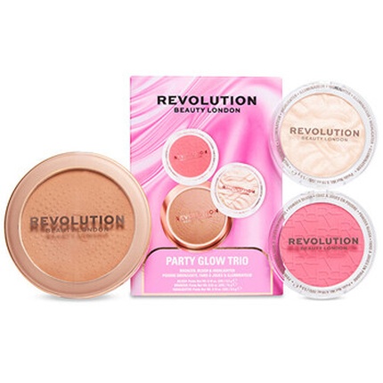 Makeup Revolution Party Glow Face Powder Trio Makeup Revolution Party Glow puuder