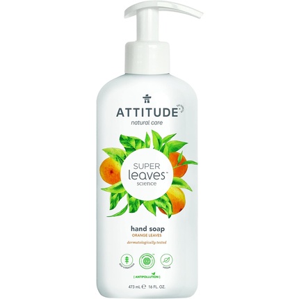 Super Leaves Natural Hand Soap with Detox Effect - orange leaves 473 ml Attitude Super Leaves