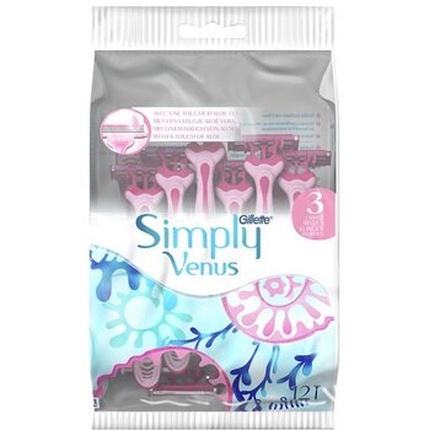 Simply Venus 3 Plus ( 8 + 4 tk ) - Disposable razors Gillette Nahahooldustoode