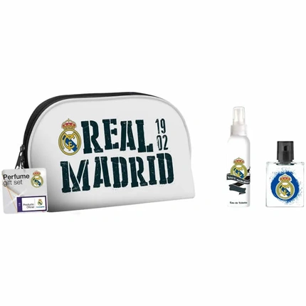Real Madrid kinkekomplekt EDT 50 ml, ihusprei 100 ml ja kosmeetikakott Real Madrid Tualettvesi