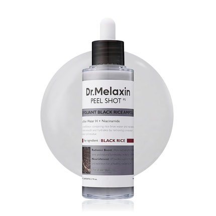 Dr. Melaxin Peel Shot Exfoliant Black Rice Ampoule 80 ml Dr. Melaxin Black näopuhastusvahend