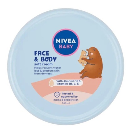 Nivea Baby Face & Body Soft Cream 200 ml Nivea Baby kreem