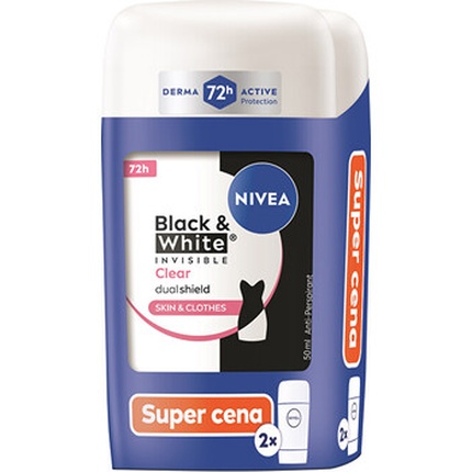 Nivea B&W Invisible Clear Duo 50 ml Nivea B&W Invisible Clear deodorant