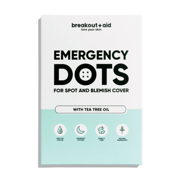 Breakout+aid Emergency Dots – Patches for sensitive skin prone to acne Breakout+aid Emergency Dots Patches vistrikuplaastrid